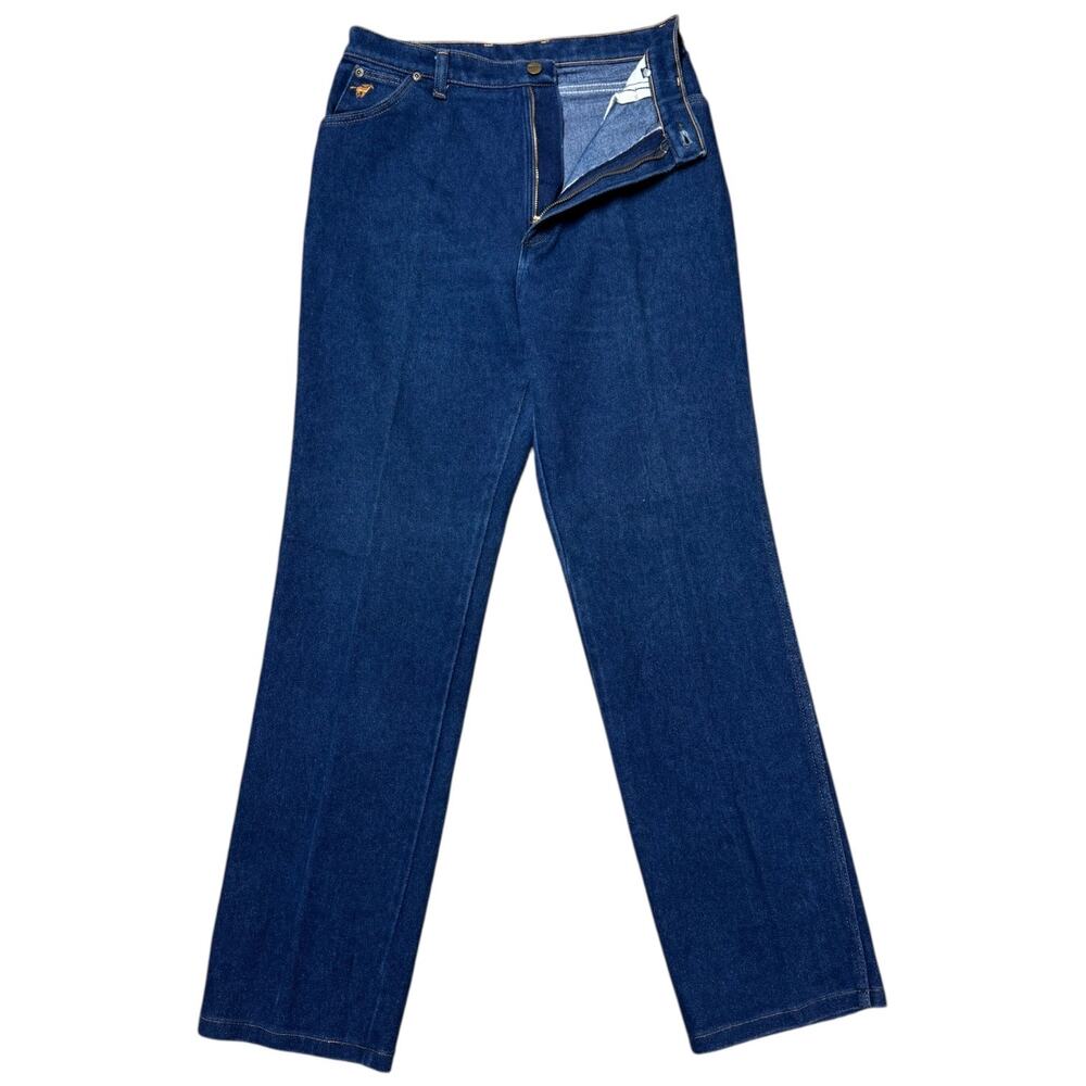 Vintage 80s Wrangler Jeans 100% Cotton Made in USA Blue Misses 16 - Picture 4 of 5
